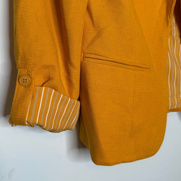 41 Hawthorn Natalie Knit Blazer Jacket Women’s Small Yellow Open Front NWT - Picture 4 of 8